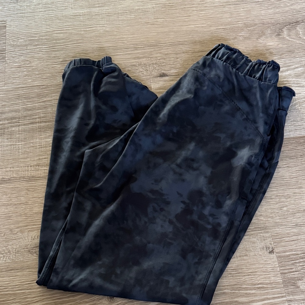 Women's Black Marbled Joggers
